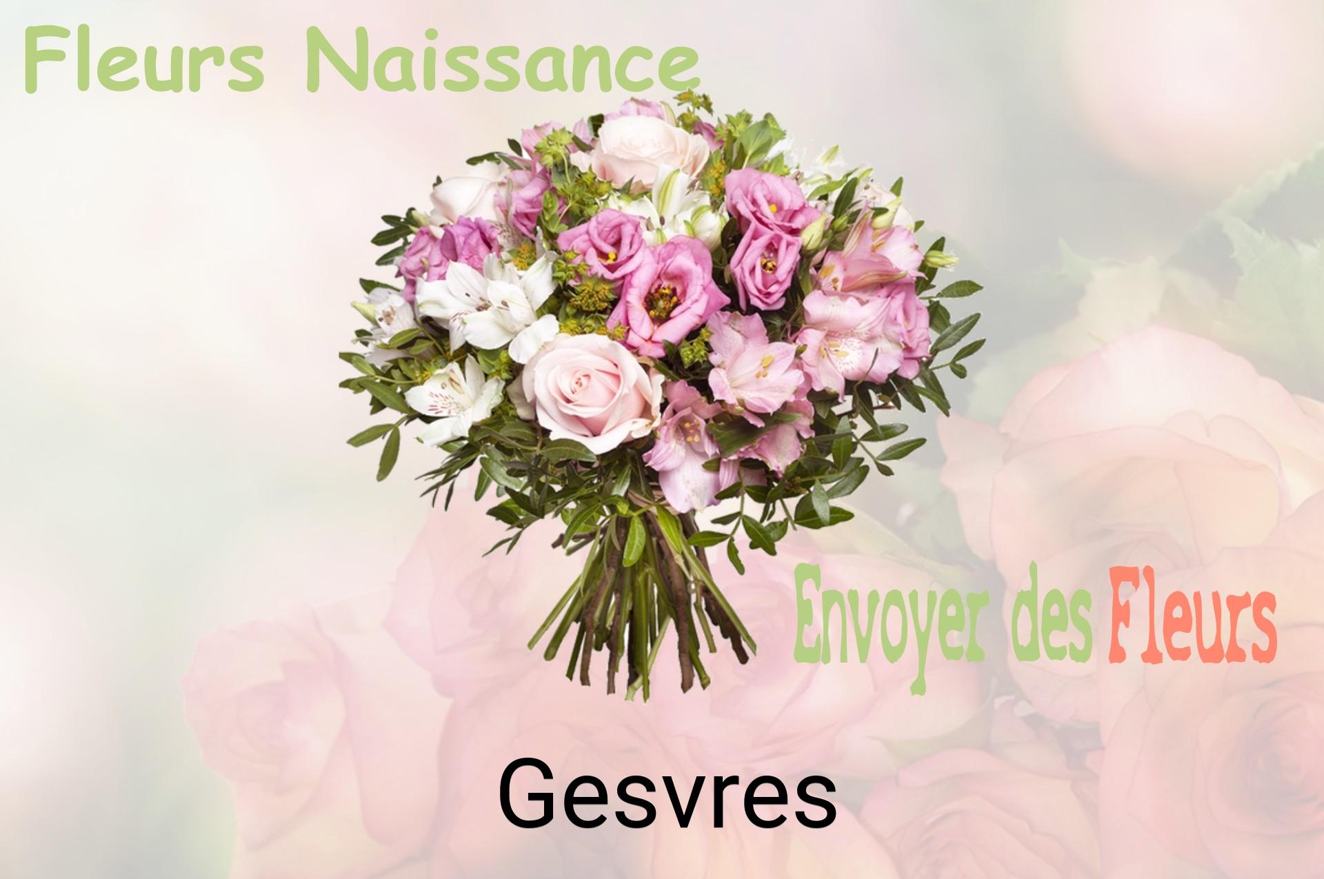 Bouquet de fleurs de naissance livré à Gesvres